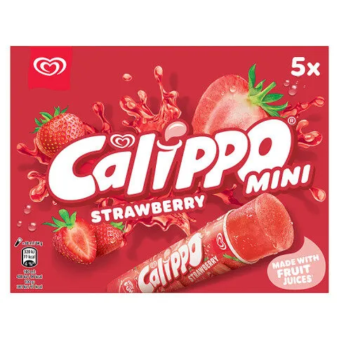 Heartbrand Calippo Ice Lollies Mini Strawberry 5x80ml