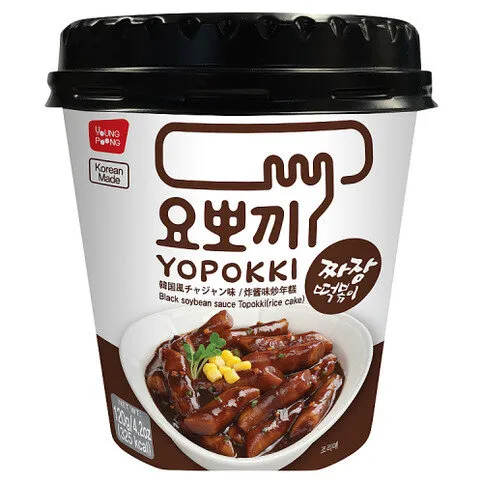 Yopokki Black Soybean Sauce Topokki (Rice Cake) 120g