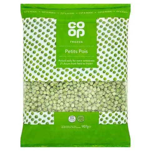 Co Op Frozen Petits Pois 907g