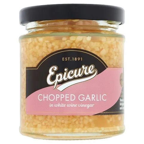 Epicure Chopped Garlic in White Wine Vinegar 180g