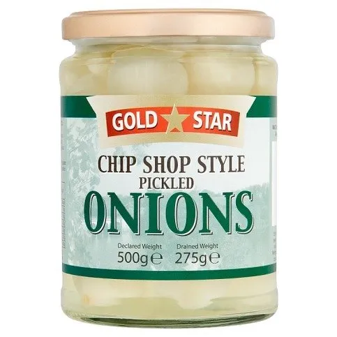 Gold Star Chip Shop Style Pickled Onions 500g