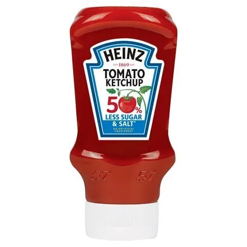 Heinz Tomato Ketchup 50% Less Sugar & Salt 435ml