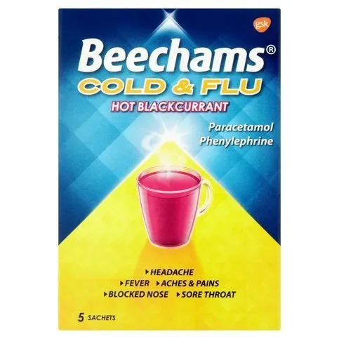 Beechams Cold & Flu Blackcurrant 5 Pack