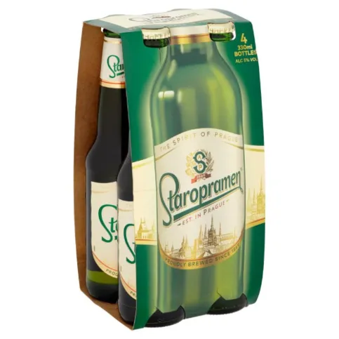 Staropramen 4pk Bottles 4x330ml