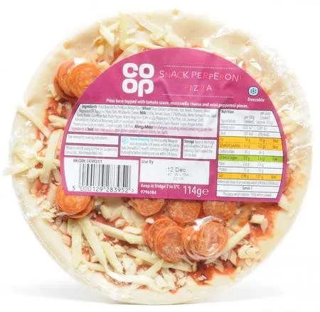 Snack pepperoni pizza 114g